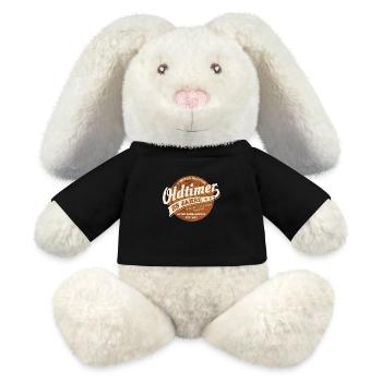 Oldtimer 85 Jahre - Geburtstag - Geschenk - MiniFeet® RecycelHase® Creme - Schwarz - Vorne