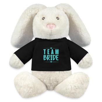 Team Braut - MiniFeet® RecycelHase® Creme - Schwarz - Vorne