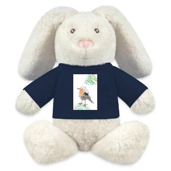 Redthroat Poster - MiniFeet® RecycelHase® Bunny Cream - french navy - Front
