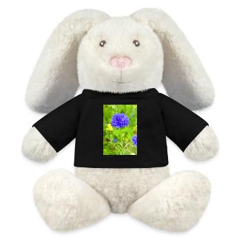bluebottle also cornflower Kornblume Zyane - MiniFeet® RecycelHase® Creme - Schwarz - Vorne