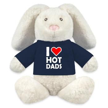 I love hot dads - MiniFeet® RecycelHase® Bunny Cream - french navy - Front