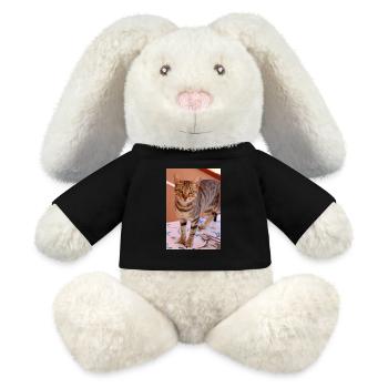 Cat Kitten - MiniFeet® RecycelHase® Bunny Cream - black - Front