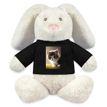 Baby Cat - MiniFeet® RecycelHase® Bunny Cream - black - Front