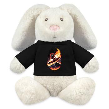 Surfender Astronaut - MiniFeet® RecycelHase® Creme - Schwarz - Vorne