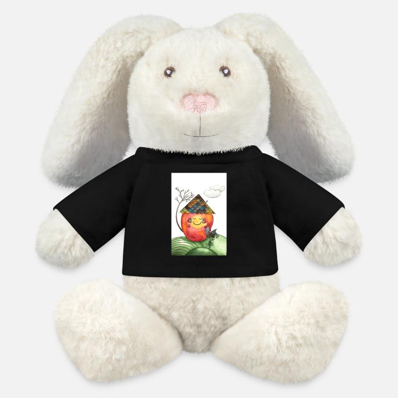Apple Home Illustration - MiniFeet® RecycelHase® Bunny Cream - black