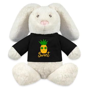 Pineapple Summer Festival - MiniFeet® RecycelHase® Bunny Cream - black - Front