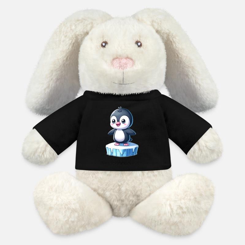 Pinguin - MiniFeet® RecycelHase® Creme - Schwarz