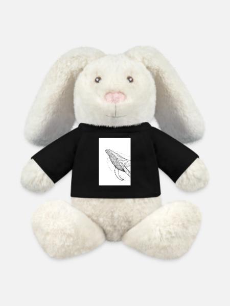 Buckelwal A - MiniFeet® RecycelHase® Creme - Schwarz