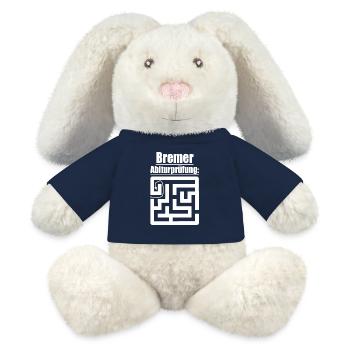 Abitur Abschluss Prüfung Sprüche lustig Bremen Abi - MiniFeet® RecycelHase® Creme - French Navy - Vorne