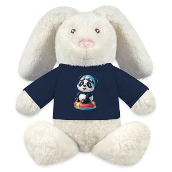 Pandas Schwimmabenteuer! - MiniFeet® RecycelHase® Creme - French Navy - Vorne