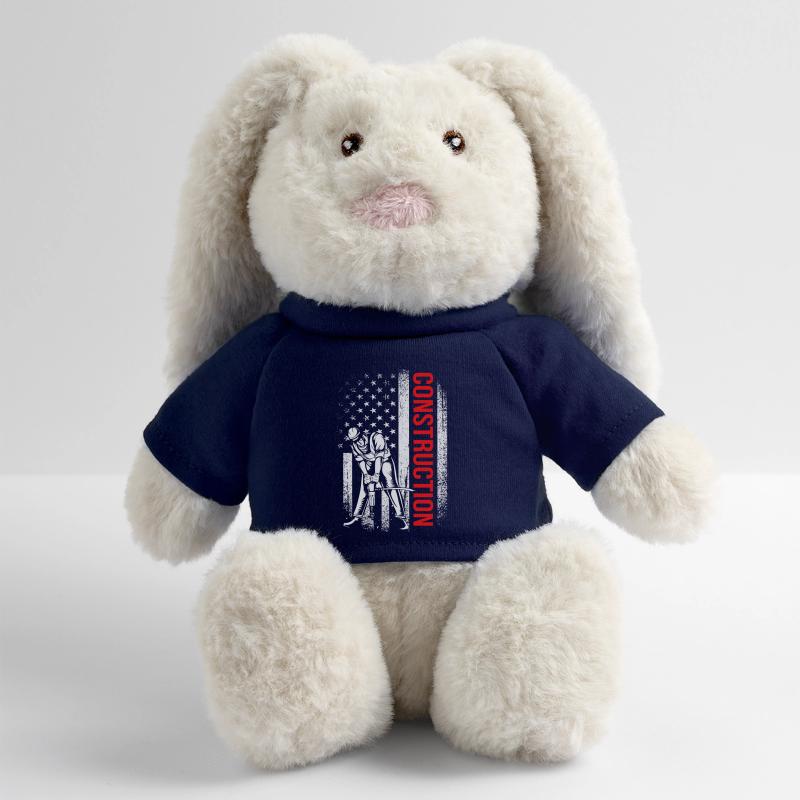 Construction worker construction site MiniFeet® RecycelHase® Bunny Cream