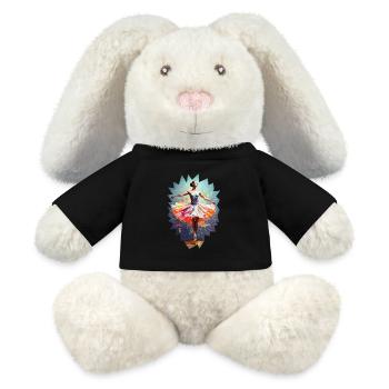 Danseuse de ballet moderne hypercolor - Lapin en peluche recyclé MiniFeet® Crème - noir - Devant