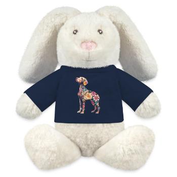 Weimaraner - MiniFeet® RecycelHase® Creme - French Navy - Vorne