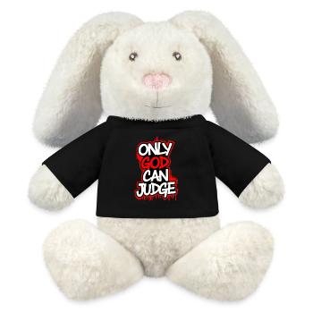 Seul Dieu peut juger - Lapin en peluche recyclé MiniFeet® Crème - noir - Devant