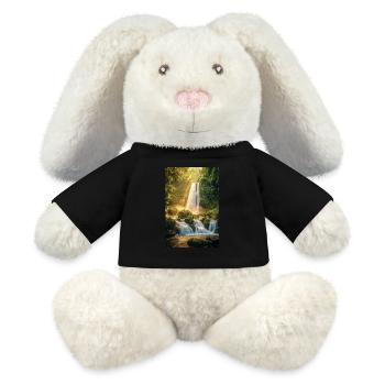Sunrise Over Hidden Waterfall - MiniFeet® RecycelHase® Bunny Cream - black - Front