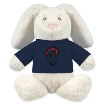 Dark Wolf Intense Night Creature Red Halo - MiniFeet® RecycelHase® Bunny Cream - french navy - Front