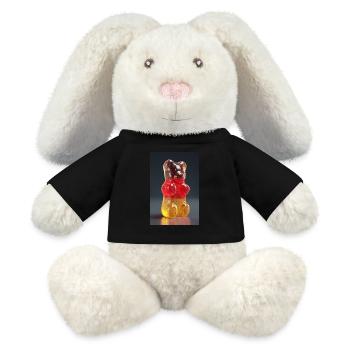 Transparent German Gummy Bear - MiniFeet® RecycelHase® Bunny Cream - black - Front