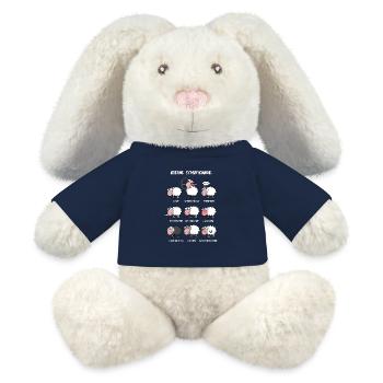 Un peu de connaissances moutons - Lapin en peluche recyclé MiniFeet® Crème - bleu marine - Devant