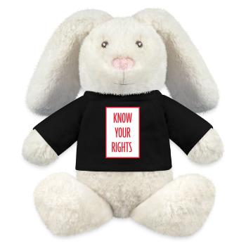 Know Your Rights Activism Justice Freedom - MiniFeet® RecycelHase® Bunny Cream - black - Front
