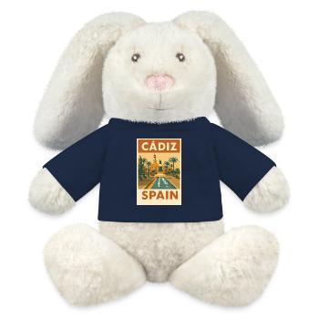 Cádiz Spain – Vintage Travel Poster Plaza - MiniFeet® RecycelHase® Bunny Cream - french navy - Front