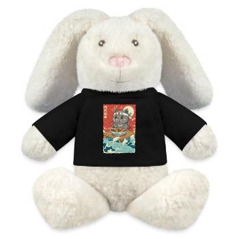 Anime Wild Boar - MiniFeet® RecycelHase® Bunny Cream - black - Front