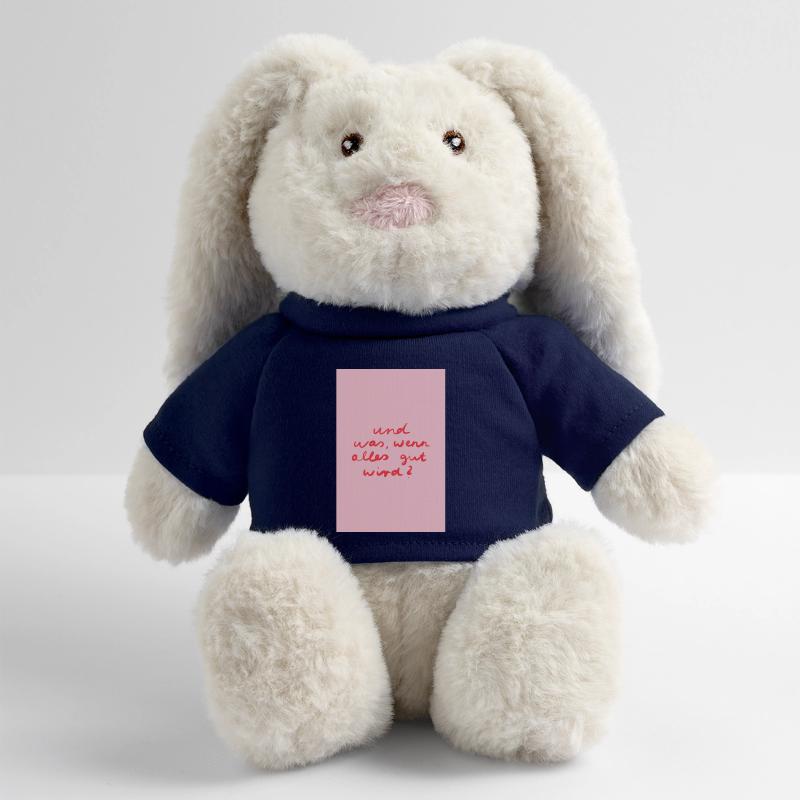 Alles wird gut - rosa rot MiniFeet® RecycelHase® Creme