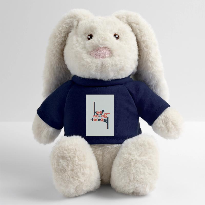 Keep Moving Forward Minimal Typography MiniFeet® RecycelHase® Bunny Cream