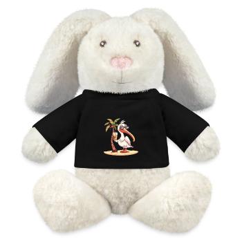 Pelican Bird Summer Holiday - MiniFeet® RecycelHase® Bunny Cream - black - Front