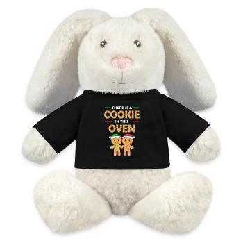 Christmas Gender Reveal - MiniFeet® RecycelHase® Bunny Cream - black - Front