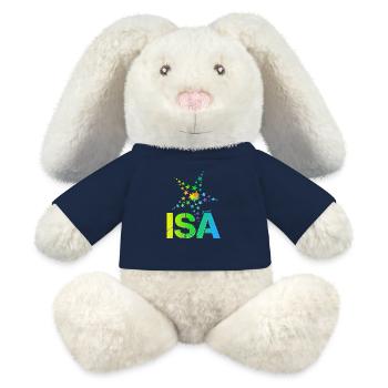 Isa Geburtstag Isabell - MiniFeet® RecycelHase® Creme - French Navy - Vorne