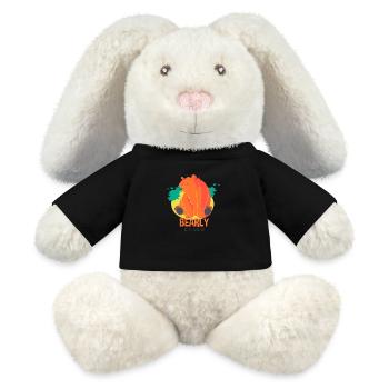 Bearly dressed- Bär Tier lustig Spruch - MiniFeet® RecycelHase® Creme - Schwarz - Vorne