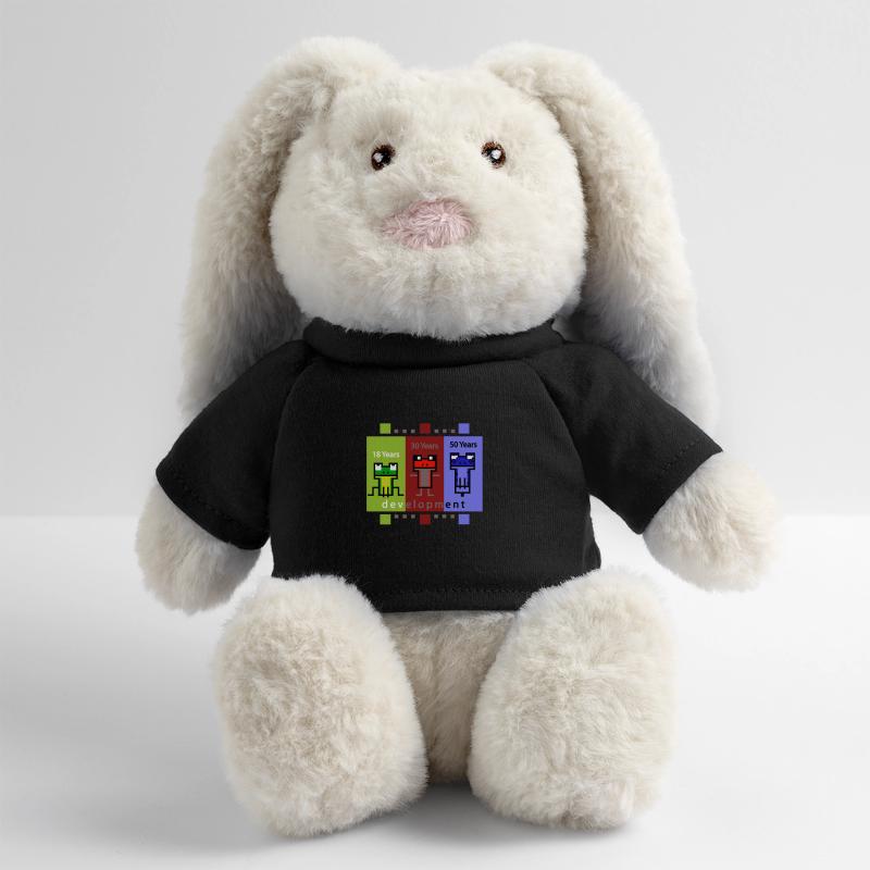 FrogDevelopment Lapin en peluche recyclé MiniFeet® Crème
