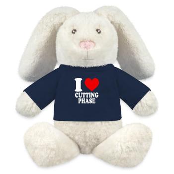 I Love Cutting Phase Heart Funny Witty - MiniFeet® RecycelHase® Bunny Cream - french navy - Front