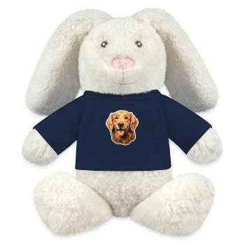 Golden Retriever Head - MiniFeet® RecycelHase® Bunny Cream - french navy - Front