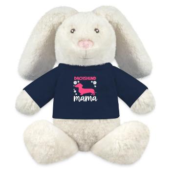 Dackel Hund - MiniFeet® RecycelHase® Creme - French Navy - Vorne