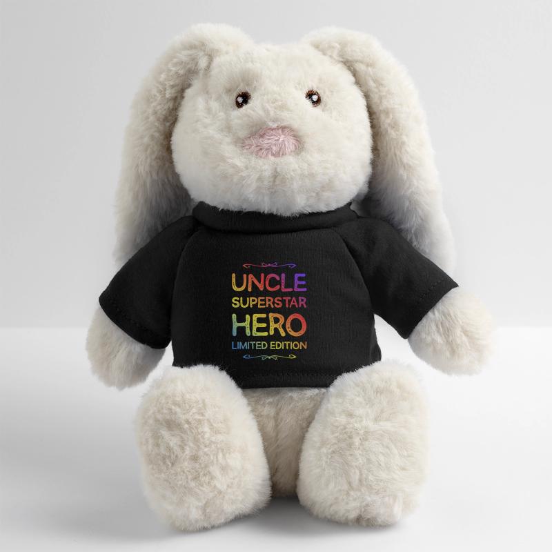 Bester Onkel Held Spruch MiniFeet® RecycelHase® Creme