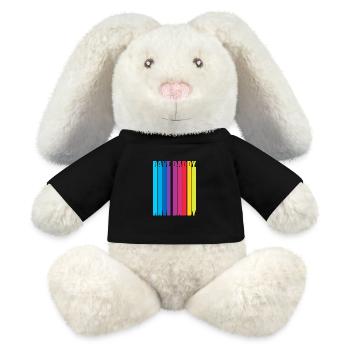 Rave Raver Techno music Techno bass Mixer - MiniFeet® RecycelHase® Bunny Cream - black - Front