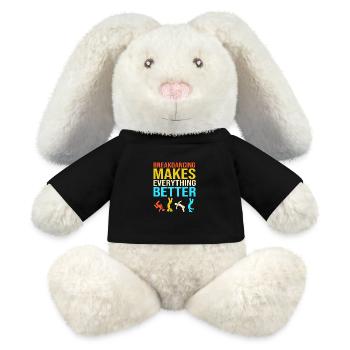 Breakdance - MiniFeet® RecycelHase® Creme - Schwarz - Vorne