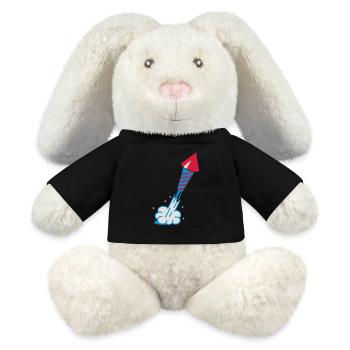 Le feu d'artifice - Lapin en peluche recyclé MiniFeet® Crème - noir - Devant