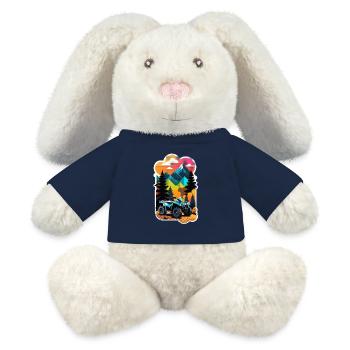 quad et tout terrain - Lapin en peluche recyclé MiniFeet® Crème - bleu marine - Devant