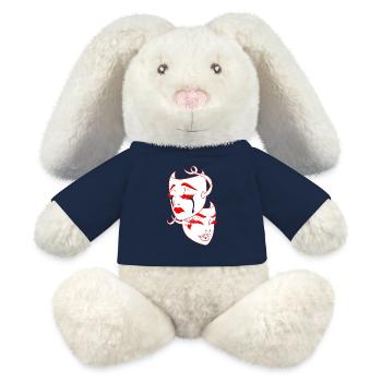 Beautiful female paint art Face colorful woman - MiniFeet® RecycelHase® Bunny Cream - french navy - Front