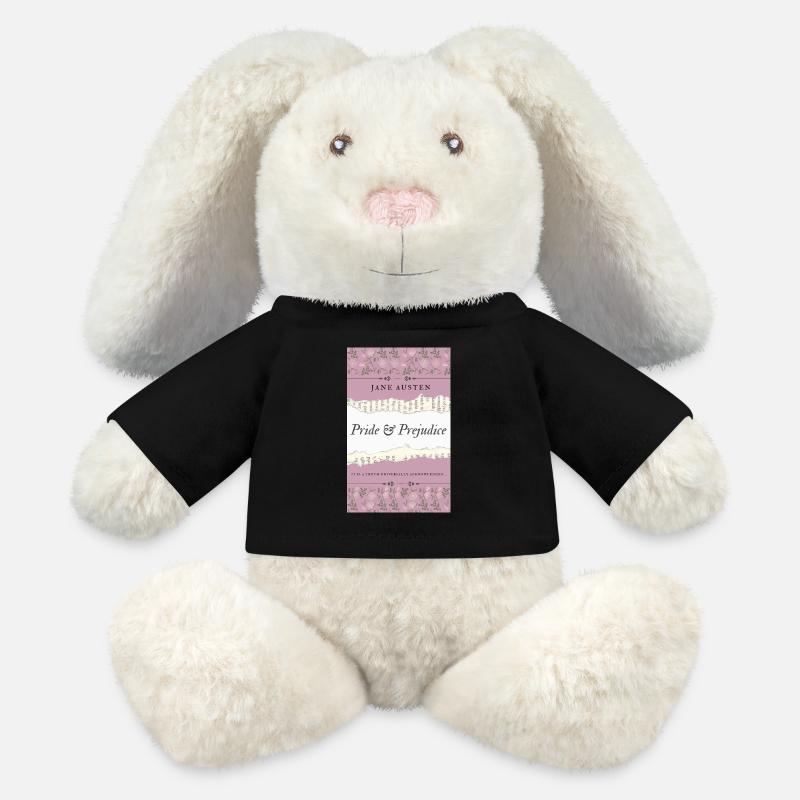 Jane Austen - Pride & Prejudice - MiniFeet® RecycelHase® Bunny Cream - black