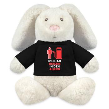 Gasoline Statement Refueling Petrol Pump Gas Station - MiniFeet® RecycelHase® Bunny Cream - black - Front