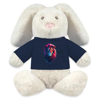 Roter und blauer Löwe - MiniFeet® RecycelHase® Creme - French Navy - Vorne