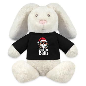 Basketball en costume de Père Noël Deck Les Balles - Lapin en peluche recyclé MiniFeet® Crème - noir - Devant