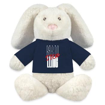 Stoppen Sie das Scrollen Typografie-Design - MiniFeet® RecycelHase® Creme - French Navy - Vorne