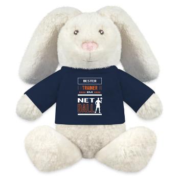 Best Netball Coach Netball Trainer Training - MiniFeet® RecycelHase® Bunny Cream - french navy - Front