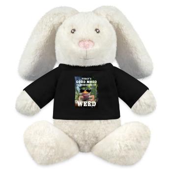 Gecko - Today's good mood is sponsored by weed - MiniFeet® RecycelHase® Bunny Cream - black - Front
