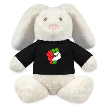 Palestina - MiniFeet® RecycelHase® Creme - Schwarz - Vorne