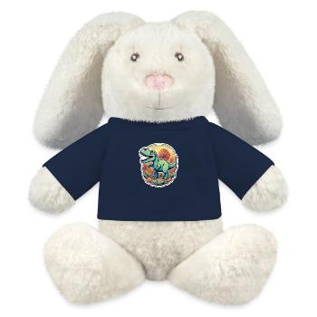 Karikatur-Dinosaurier - MiniFeet® RecycelHase® Creme - French Navy - Vorne